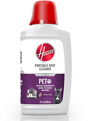 Hoover Carpet Paws & Claws Premixed Spot Machine Cleaning Shampoo, Pet Stain Solution and Odor Remover, 32oz Cleaner Formula, AH30940, White