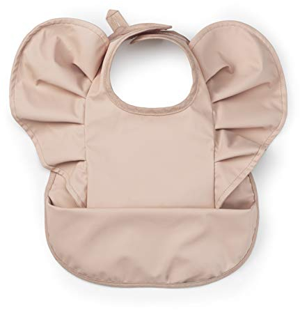 Elodie Details Baby Lätzchen mit Auffangschale - Abwaschbar - Skandinavisches Design - Wasserdicht - Powder Pink, Rosa