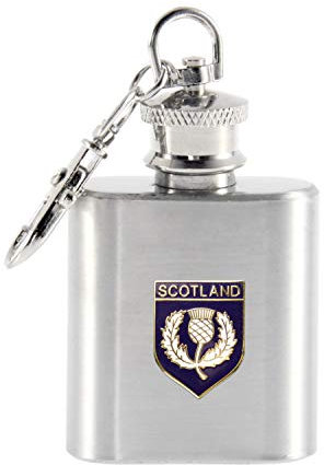 Scottish Thistle 1oz Keyring Hip Flask