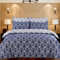 Indus Textiles Bettbezug-Set, 100 % ägyptische Baumwolle, Fadenzahl 220, pflegeleicht, wendbar, bedruckt, Hotelqualität, Mantrablau, Super-Kingsize-Bett