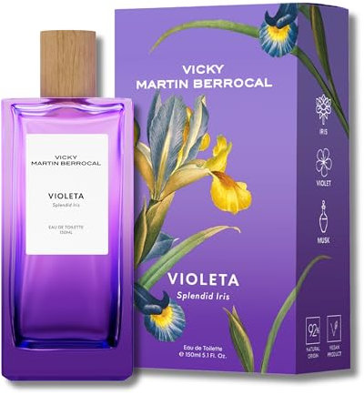 VICKY MARTÍN BERROCAL | Eau de Toilette VIOLETA | Perfume de Mujer | Fragancia Floral Duradera con Iris y Violeta - Vegano y 92% Origen Natural |150ml