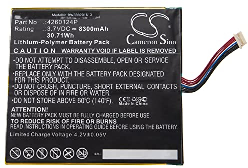 vhbw batteria compatibile con Acer Aspire Switch 10, N15p2, One 10 S1002 notebook (8300mAh, 3,7V, Li-Poly)