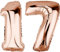 DekoRex Folienballon Rosegold 40cm Geburtstag Jubiläum Hochzeit Deko (Zahl 17)