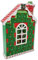Wichtelstube-Kollektion XL Adventskalender Holz zum befüllen 44cm Hoch, Adventshaus Grün, XXL Schubfächer, Weihnachtsdeko Holz für Kinder Bunt bemallt