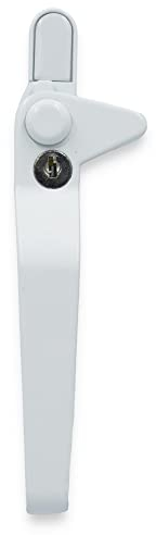 WMS uPVC Window Handle Cockspur Window Handle White Douable Glazed 21mm Backset Left Hand