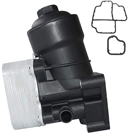 Huiruhy Caja del filtro de aceite filtro de aceite enfriador de aceite Compatible con A3 A4 A6 Q5 TT 1,6 2,0 TDI 03L115389G 03L115389B