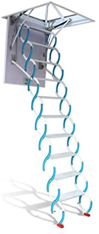 Dachbodenleiter, klappbare Dachbodenleiter, unsichtbare Dachbodentreppe, Stufenleiter für Zuhause, Refit, Teleskopleiter, herunterziehbare Dachbodentreppe