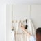 Hniuyun Over The Door Hooks, Over Door Hooks Coat Rack Hanger Organizer, 6 Wood Hooks for Bedroom, Bathroom, Kitchen, White
