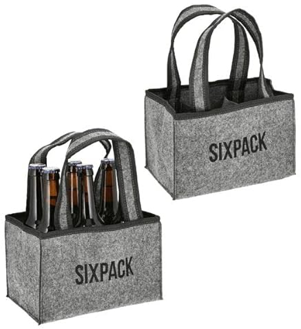Wurm witzige Männertasche, Tasche,Flaschenträger Sixpack für 6 Flaschen aus Polyester