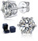MomentWish Ohrstecker Silber 925, 4 Karat/8 mm Moissanite Diamant Ohrringe Damen Echt Hypoallergene Stecker Schmuck Geschenk für Damen-6 Prong