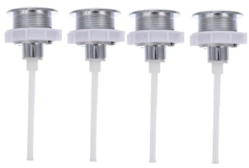 UKCOCO 4 Stück Toilettentaste Bündiger Druckknopf Toilettenspülung Per Knopfdruck Toilettenknöpfe Spülen -schalter Austausch Der Spültaste Einzel Abs Seitentaste Wassertank