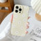 ZTOFERA Hülle für iPhone 15 Pro, Nette Gänseblümchen Muster Matte Flüssige Silikon Handyhülle, Weiche Schützende Stoßfänger Abdeckung für iPhone 15 Pro 6,1 - Beige