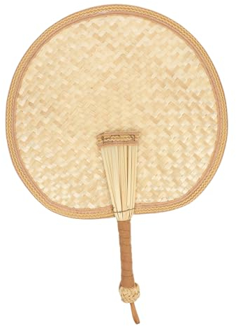 Cabilock 4 Stücke Chinesischen Stil Hand Gewebt Fan Stroh Fan Handgemachte Decor Fan Für Coolth