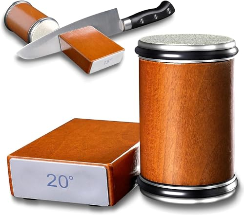 Rolling Knife Sharpener for Kitchen Knives - Rolling Knife Sharpening - Knife Sharpener Tool Kit Offers Sharpening Stone - Birthday Gift for Women Men