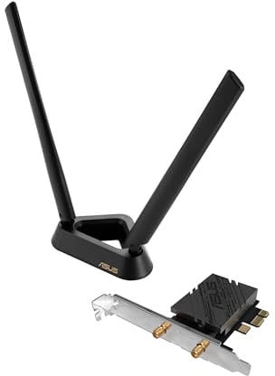 ASUS BE9400 Tri Band PCI-E WiFi 7 (802.11be) Bluetooth 5.4, WPA3 Netzwerksicherheit, OFDMA und MU-MIMO, Multi-Link-Betrieb, nur kompatibel mit lntel-Motherboards