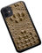 GUANBBD- Ultradünn Handyhülle Für iPhone 15 Pro Max/15 Pro/15 Plus/15 Krokodilmuster Hülle Mit Kartensteckplatz Stoßfeste Anti-Fingerabdruck Schutzhülle(Braun,15)
