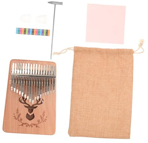 ifundom 3 Sätze Kalimba Holz Quadratisch Mbira Tragbares Mbira Fingerklavier 17 Tasten Mbira Daumenklavier Für Erwachsene Einfaches Musikinstrument 17 Tasten Handklavier