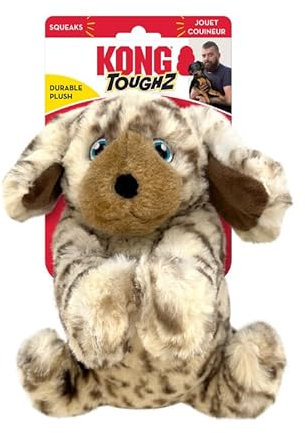 KONG Toughz Hundespielzeug aus strapazierfähigem Plüsch, langlebig, weiches Kauspielzeug für Aggressive Kauer, sicher und interaktiv für Hunde (Welpe)