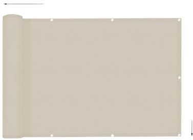 YGLONG Sichtschutz Balkon Sonnenschutznetz, Belüftung, Sichtschutz, Oxford-Tuch, Balkonzaun, Balkonzaun, Abdecktuch for den Hausgarten(Beige)
