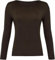 Ladies Long Sleeve T-Shirt Top Plain - Round Neck - Women's Casual T Shirt - Soft Stretchy Slim fit Tee Tops UK (UK, Numeric, 8, 26, Regular, Regular, M/L (12-14), Brown)