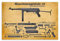Modell MP-38 Submachine Gun 40 Sturmgewehr Modell Poster Vintage Poster Wandkunst Leinwand Poster Raumdekoration Ästhetische Poster Gedruckt Dekoration Poster Wohnzimmer Veranda Dekoration Malerei