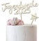 BETESSIN Jugendweihe Tortendeko Holz - Jugendweihe 2025 Tortenstecker & Stern Cake Topper - Originelle Kuchendekoration für Junge & Mädchen