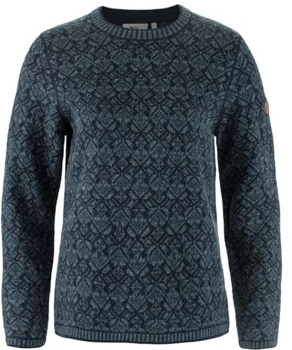 Fjällräven Damen Snow Round Neck Sweatshirt, Dark Navy, XXS