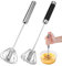 2 Piezas Batidor SemiautomáTico De Acero Inoxidable 10 Pulgadas Batidor De Huevos De Acero Inoxidable,Batidor de Mano Multifunciónal para Cocinar, Batidor de Tipo Empujón para Espumar,Mezclar,Hornear
