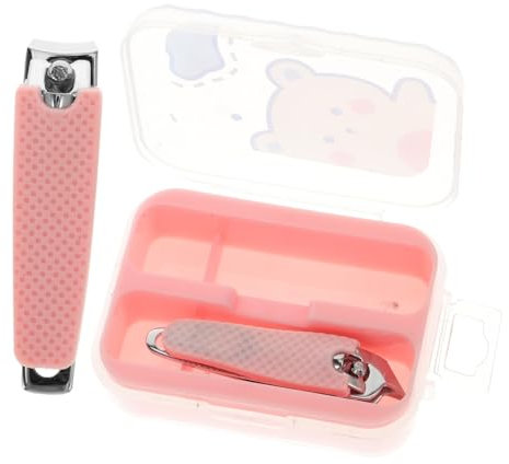 FOMIYES 2pcs Nail Clippers Scissors Set Nail Nipper Silicone Cover Cuticle Tools for Boys and Girls Adults