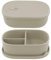 Anseom Fiambrera de Silicona Fiambrera Dividida sin BPA Fiambrera Lunch Box Bento Fiambrera a Prueba de Fugas Fiambrera de 3 Compartimentos para Adultos Niños Microondas y Congelador,1000ml (Beige)