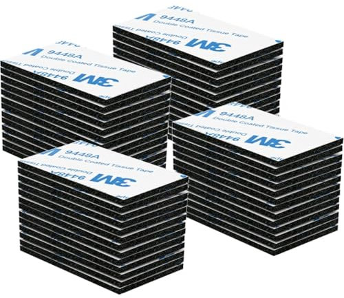 Trifletopia 60PCS Double-Sided Adhesive Foam Pads - Heavy Duty Mounting Tape - Waterproof Sticky Strips for Number Plate & Outdoor Use - 50 x 30mm, 3mm Thick (Black)