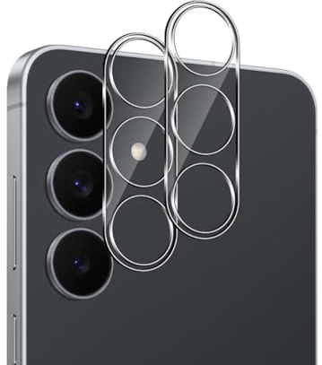 Lutree pour Samsung Galaxy S25 FE 5G Protection Caméra, 2 Pièces 9H Dureté HD Arrière Caméra Verre Trempé, Sans Bulle Anti-Rayures Protecteur D'écran - Transparent