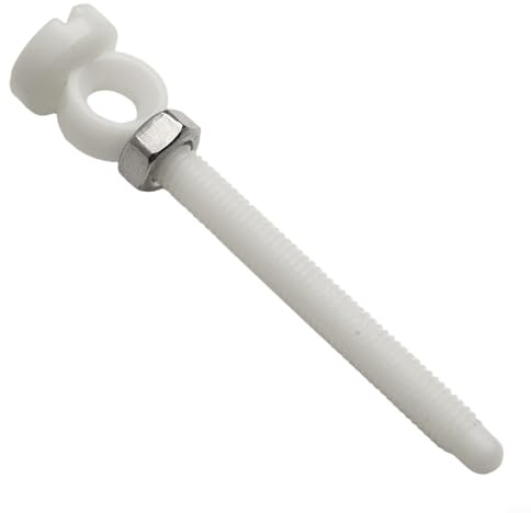 Zilimontt Vis de rechange pour bouchon d'évier en plastique 62/74 mm pour lavabo de salle de bain, blanc, compatible avec la plupart des bouchons de vidange standard, facile à installer et (74 mm)