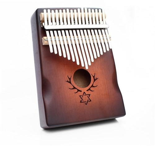 Anfänger-Kalimba Kalimba 17 Zoll Großes Musikinstrument Daumenklavier Aus Mahagoni Mit Handschutz(2)