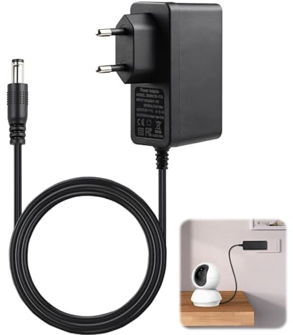 9V 1A Cargador Camara Cable para Tapo C200, Fuente Alimentación Cámara 1m | Cable Camara Adaptador para C210, C100, C310, C320WS, TC60, TC70 FHD IP WiFi