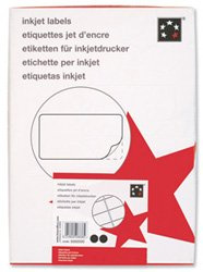 New. 5 Star Addressing Labels Inkjet 18 per Sheet 63.5x46.6mm White [1800 Labels]