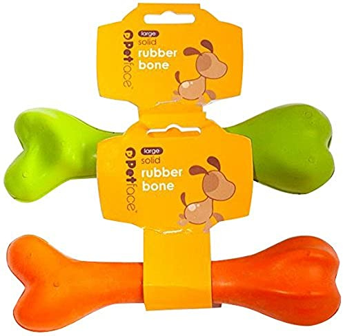 Petface Seriously Strong Solid Rubber Bone Dog Toy, 20 cm (Pack of 1) | Durable Rubber, Suitable for Large Dogs, Tough for Heavy Chewing, for Fetch & Play