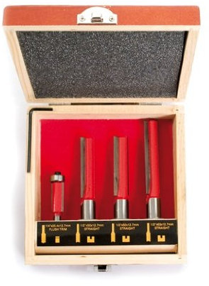 4PC TCT KITCHEN ROUTER WORKTOP BIT SET TOOLS KIT NEW