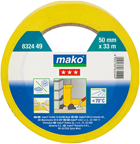 Mako Putz-Abdeckband quergerillt innen/außen 50 mmx33 m Gelb