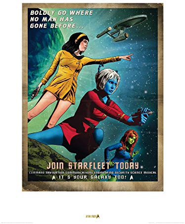 1art1 Star Trek Poster Join Starfleet 50th Anniversar Kunstdruck Bild 80x60 cm