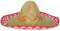 KarnevalsTeufel.de Sombrero-Set Mexikanerhüte in bunten Farben mit Buntem Rand Rand (1er Pack)