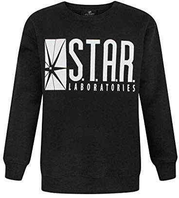 Flash TV STAR Laboratories Boy's Black Long Sleeve Sweatshirt