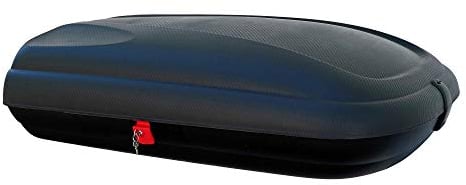 Dachbox VDPBA320 320 Ltr Carbonlook abschließbar + Dachträger Tema kompatibel mit Opel Grandland X (SUV 5 Türer) ab 2017 Aluminium