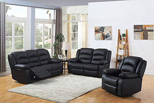 DProT Recliner Sofa Leather bonded Reclining Sofa Suite Sofas Chair 3 2 or 1