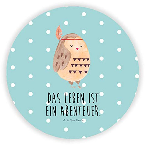 Mr. & Mrs. Panda Magnet Eule Federschmuck - Geschenk, mutig, Owl, für kühlschrank, pinnwand, Kühlschrankmagnet, pinwand, zettelhalter, Abenteuer, Entspannt