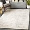 Livabliss Marrakech Vintage Teppich groß - Orientalischer Teppich Wohnzimmer 200x274 cm, Esszimmer, Schlafzimmer - Boho Kurzflor Teppiche für einfache Pflege - Mittelgrau und Creme