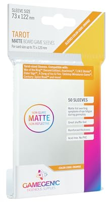 GAMEGEN!C- Matte Tarot-Sized Sleeves 73x122mm (50), Colour Clear (GGS10056ML)