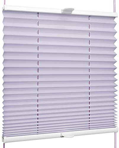 SchattenFreude Klemmfix-Plissee für Fenster | Mit Klemm-Haltern | Ohne Bohren | Lavendel, Breite: 50cm x Höhe: 100cm