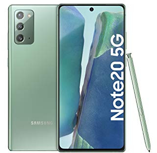 Samsung Galaxy Note 20 5G Android Smartphone ohne Vertrag Triple Kamera Infinity-O Display 256 GB Speicher starker Akku Handy in grün inkl. 36 Monate Herstellergarantie [Exklusiv bei Amazon]