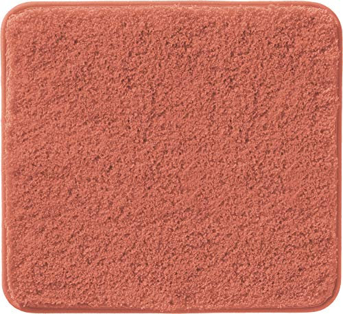 Erwin Müller WC-Vorlage, WC-Matte Rhodos Uni ohne Ausschnitt, rutschhemmend Terra Größe 50x55 cm - ultraweich, extrem saugfähig, flusenarm